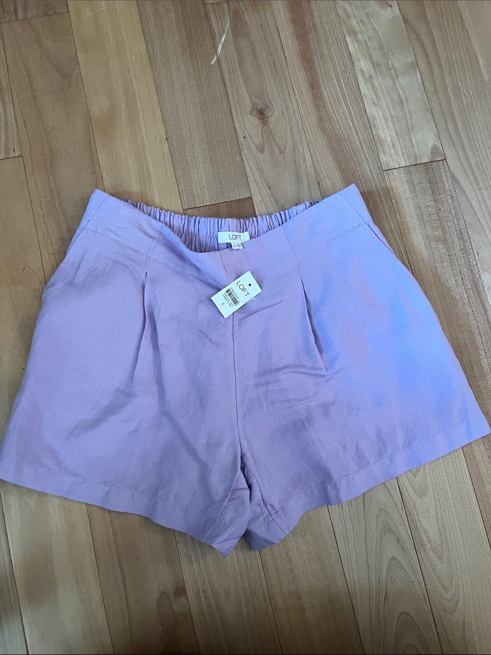 LOFT Lavender Pull-On High Waist Shorts